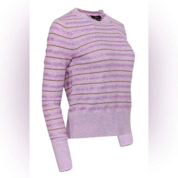 J. crew Sequin Striped Sweater in Supersoft Yarn in Lavender size M - Picture 9 of 12